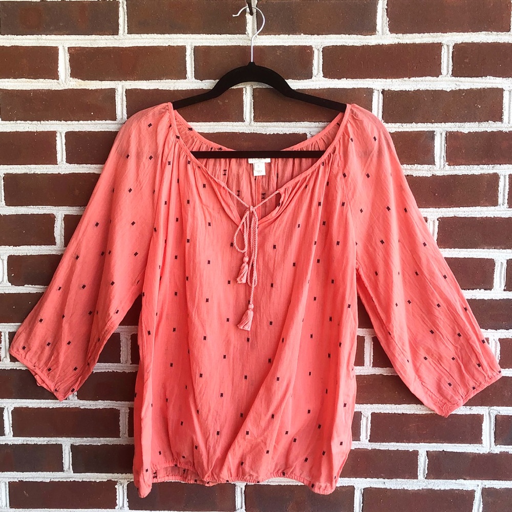 J. Crew 3/4 sleeve lightweight sheer top